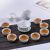 Conjunto de chá de cerâmica azul e branca, infusor de chá doméstico, gaiwan Kung Fu, conjunto completo de xícaras de chá simples, loja de fábrica atacadista transfronteiriça