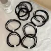 Goma de Pelo Básica de Perla Anillo de Pelo para Niñas Atar el Cabello Cuerda para el Cabello Deportiva Accesorio para el Cabello Anillo de Cuero Cubierta de Cuero Accesorios para el Cabello