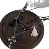 Collar de cuentas multicapa con borlas cruzadas estilo europeo francés y americano, cadena para clavícula dulce, cool, sexy, de lujo ligero, alta moda para mujer