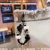 Outono e Inverno Novo Bolo Pintado à Mão Corrente para Celular Pingente Bola de Pelo Cordão de Contas Chaveiro Pingente de Bolsa Transmissão ao Vivo Mesmo Estilo Corrente para Pendurar
