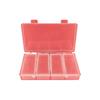 Caja nueva, caja intermedia, conjunto de 4 rejillas, caja rectangular transparente de plástico PP, caja de almacenamiento, caja de embalaje sellada con rejilla independiente