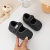 Sapatos de Pelúcia com Solado Grosso e Velcro para Mulheres 2026 Outono/Inverno Combinando com Saias Mary Janes Sapatilhas Sapatos Quentes de Algodão