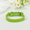 Collar de PU para mascotas multicolor de venta caliente transfronteriza, collar de mascota lindo para gato y perro, collar de mascota ajustable al por mayor
