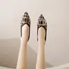Zapatos de Mocasín Poco Profundos de Estilo Nuevo para Primavera 2025 para Mujer, Zapatos de Trabajo de Estilo Francés con Punta Aguda para Todas las Estaciones, Zapatos Planos de Cuadros
