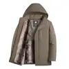 Chaqueta de Invierno 2026 Nueva para Hombre, Casual, con Capucha Desmontable, Cálida, de Algodón con Forro de Felpa y Engrosada, es Versátil, Contiene Exterior de Lana