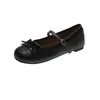 Zapatos Mary Jane Gruesos de Tacón Grueso para Mujer, Nueva Colección Primavera 2026, Zapatos de Piel con Bloques de Color y Lazo, Zapatos Individuales Retro de Boca Baja