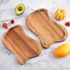 Plato de Café de Madera de Acacia Bandeja de Madera Japonesa Bandeja de Madera Rectangular Creativa Postre Sushi Dieta Bandeja de Madera Maciza