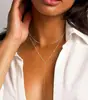 Colar Longo Lariat Simples Novo Transfronteiriço Europeu e Americano Moda Corrente de Clavícula de Cobre Colar Pingente em Y Colar com Contas