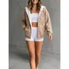 Sudadera con capucha y cremallera de estampado de leopardo 2026 transfronteriza, cárdigan casual de manga larga de corte holgado, moda femenina europea y americana