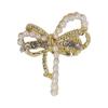 Joyas para uñas con incrustaciones de diamantes, lazos, pegatinas para uñas hechas a mano, accesorios de perlas chapadas en oro, pequeño libro rojo con joyas