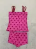 Conjunto de verano Y2K para mujer, con chaleco INS transfronterizo, estampado personalizado de corazón lindo y lunares, camisola sin mangas y shorts para casa