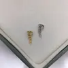 Pingente de Pérola DIY Gota d'Água de Zircônia para Mulheres, Acessórios de Pérola Vazios, Zircônia Microcravejada Elegante e Simples Artesanal Atacado