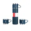Conjunto de caixa de presente: 3 Tampas para 1 Copo, Copo Térmico Isolado a Vácuo de Aço Inoxidável 304, Copo de Água Portátil Minimalista para Presentes de Conferência