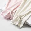 Calças cortadas para meninas verão leggings infantis finas brancas desgaste externo estilo ocidental Calças de bebê verão calças médias