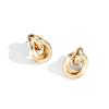 Aretes Transfronterizos, Aretes de Aro de Tubo de Hierro Cruzado de Moda para Mujer, Aretes de Moda de Estilo Frío de Doble Aro Fabricante de Aretes de Comercio Exterior en Stock