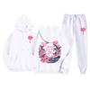 Conjunto de Moletom com Estampa Casual Outono/Inverno 2026 e Calça Simples com Estampa