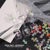 Arte de uñas de estilo japonés para celebridades cibernéticas, accesorios de flores de rosa Aurora, resina de color mágico tridimensional, pequeñas uñas frescas, decoración DIY