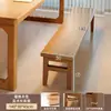Mesa Longa Grande de Madeira Maciça para Sala de Estar, Mesa de Leitura e Estudo, Mesa Dupla para Uso Doméstico, Mesa Multifuncional, Estação de Trabalho