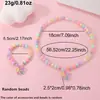 Set de Joyería de Sirena Estilo Europeo y Americano Transfronterizo, Collar de Cuentas Acrílicas de Sirena Colorido, Pulsera, Set de Joyería para Niñas