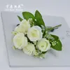 Flor Artificial Clivia Rosa de 6 Cabezas Suministros para Bodas y Festividades Flor Artificial Juanbu Decoración del Hogar Decoración Artesanal de Plantas