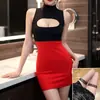 Lencería Sexy, Uniforme de Secretaria Sexy, Falda Ultra Corta Ajustada a la Cadera, Pijama Apasionado, Conjunto de Tentación, Lencería Femenina para Coquetear