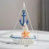 Artesanías de Velero Transfronterizas de 15 CM Adornos Accesorios para Fotos en Línea Decoración de Pasteles Velero para el Hogar Pequeño Velero