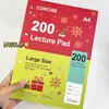 Coleção A4 Fina e Crocante Caderno Diário de Alta Qualidade para Estudantes do Sexo Feminino, Livro de Rascunho Simples Espesso com Linhas para Prática de Provas