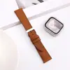 Adecuado para Huawei Gt4/Gt5 Fat Sea Correa Inteligente de Cuero Estilo Retro Liberación Rápida Piel de Vaca Escarchada Primera Capa Cuero Genuino 22mm