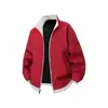 Chaqueta de punto americana de tres rayas en color de contraste con cuello alto para hombre, chaqueta cárdigan, chaqueta deportiva resistente para adolescentes, venta al por mayor transfronteriza