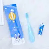 Suprimentos de Hotel para Crianças, Artigos de Higiene Pessoal Descartáveis para Quarto de Hotel, Conjunto de Escova de Dentes e Pasta de Dentes, Dois em Um