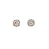 Pendientes de plata con microincrustaciones cuadradas exquisitas de circonita con diamantes completos, pendientes pequeños simples para mujer, venta al por mayor
