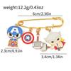 Pin de metal personalizado de animación de dibujos animados de Marvel Hero, accesorios Q Spider-Man, broche del equipo estadounidense Iron Man Thor