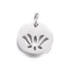 Acero Inoxidable Corazón Hueco Calavera Smiley Búho Símbolo Colgante Pequeño Pulido Joyería DIY Accesorios Pequeños