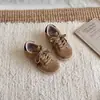XSH Retro Sujo Sujo|Sapatos Planos Descalços Infantis Versáteis Tênis Esportivos 26 Outono Inverno Estilo Coreano Tendência Legal Meninos e Meninas