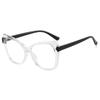 Nuevas Gafas de Estilo Europeo y Americano, Personalidad, Bloques de Color, Modernas, Ojo de Gato, Sin Graduación, con Protección contra Luz Azul, Monturas Lisas, Monturas de Gafas Simples Transfronterizas