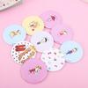 Mini Espejo de Maquillaje con Varios Patrones, Espejo de Bolsillo Portátil para Estudiantes, Diseño Lindo de Dibujos Animados