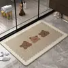 Alfombra de Piso Tejida de Lino para Baño 2026 Estilo Nuevo Entrada al Baño Absorción de Agua Secado Rápido Felpudo Antideslizante para Lavabo