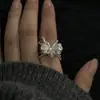Anillo de Mariposa Fresco y Minimalista para Mujer, con Diseño de Lazo y un Ambiente Dulce y Elegante, Anillo Abierto Ajustable