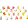 Figuritas de Animales de Resina de Dibujos Animados Lindos Accesorios DIY Juguetes de Comida en Miniatura Bolsas Sorpresa Estilos Mixtos