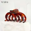 Grampo de Cabelo Wjia Estilo Francês de Acetato Espesso de Alta Qualidade para Mulheres, Grampo Grande para Coques na Parte de Trás da Cabeça, Presilha Tubarão