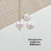 Color macarrón ramo de lazo de amor aleación de pintura hecho a mano DIY cadena de teléfono móvil con cuentas collar accesorios para el cabello