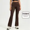 Calça Flare Esportiva, Perna Larga, Levemente Flare, Cintura Alta, Calça Yoga Levanta Bumbum, Toque Nu, Fitness Pilates Feminina, Design Seamless Linha-T