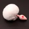 Zorro Conejo Cola Bola de Pelo Plug Anal Femenino Metal Plug Anal Expansión Anal SM Juguete Sexual Alternativo Productos Sexuales
