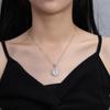 Super Flash Gota de Agua Forma de Pera Diamante de Grado D Diamante de Alto Carbono Colgante Chapado Platino pt950 Micro-engastado con Ocho Corazones y Ocho Flechas Collar