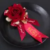 Juego completo de accesorios para boda: boutonnières para padres y familia, padrinos, damas de honor, novia, novio e invitados