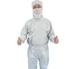 Buzo antiestático con cremallera lateral ESD, ropa libre de polvo de malla, ropa de trabajo para sala limpia Clase 1000/Clase 100