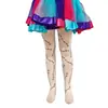 Medias para Niños Adultos Calcetines de Rodilla de Halloween Atmósfera Festiva Escenario Rendimiento Disfraz Calcetines con Estampado de Pie de Raya de Color