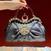 Bolso de mano nuevo para mujer con incrustaciones de diamantes transfronterizo, elegante bolso de hombro con cadena, bolso cruzado, bolso de noche de lujo de alta gama