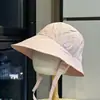Sombrero de Pescador de Ala Ancha Color Sólido Secado Rápido con Atar Estilo Coreano para Mujer, Sombrero Delgado Transpirable de Protección Solar de Verano Que Hace que la Cara Parezca Más Pequeña