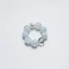 Silêncio se Torna Neve Pulseira Artesanal de Cristal Natural Água-Marinha para Mulheres, Novo Estilo Versátil, Pulseira com Efeito Clareador Atacado